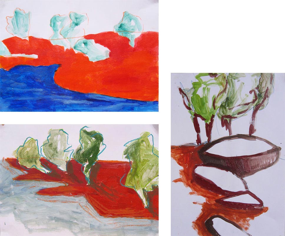 2005 Lac du salagou (série sur papier de 27x42cm)